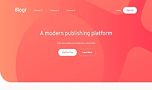 Blogr Landing Page